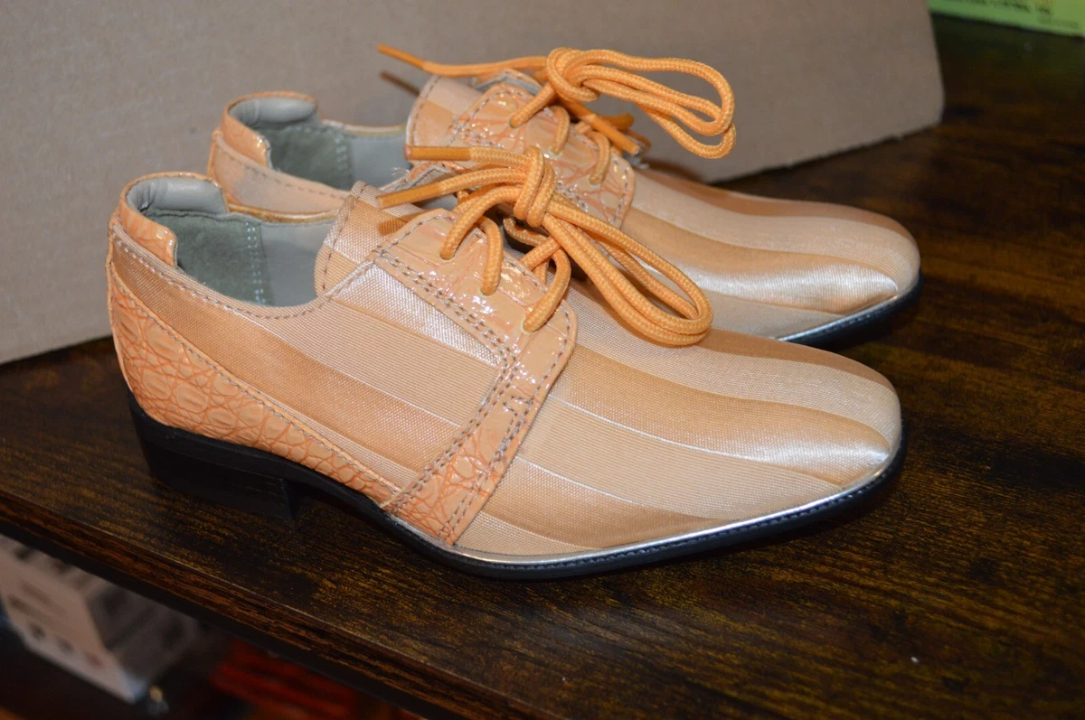 Hugo Vitelli Mens Orange Ostrich Dress Shoes Size 10 In Box Animal Print Orange Dress Shoes for Men for sale | eBay main image 4