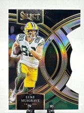 2023 Panini Select Premier Level #166 Luke Musgrave Black & Green Prizm Die-Cut
