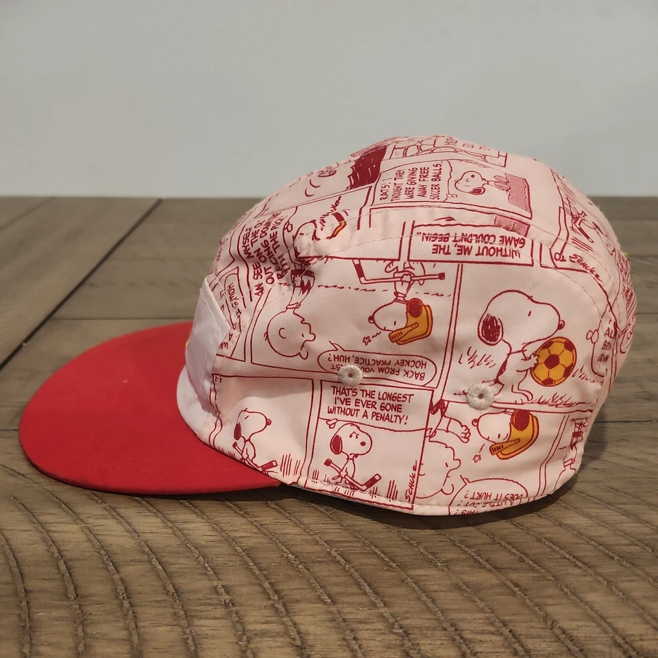 Gorra PUMA x PEANUTS Snoopy 5 paneles para niños gorra a presión roja deportes fútbol etc. Foto 3 de 4