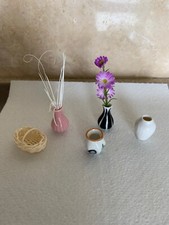 Miniature vases 3 cm / 2cm / mini braided basket.