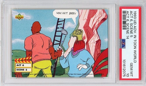 1993 -MICHAEL JORDAN/JOE MONTANA- PSA 10 UD TOON WORLD POP 13 Basketball Card