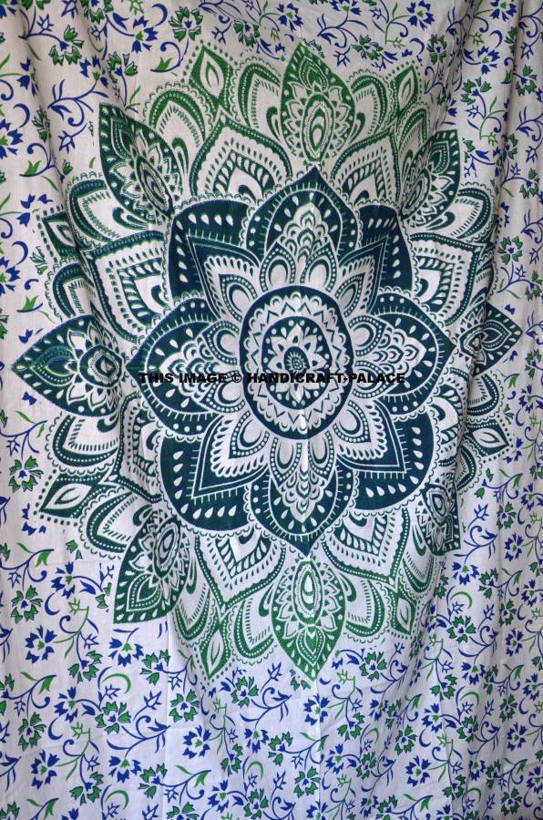 Indian Mandala Tapestry Wall Hanging Bohemian Bedspread Dorm Decor ...