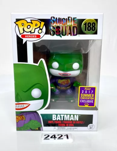 Funko Pop "Batman" Joker #188 Exclusive 2017 Summer Convention Suicide Squad