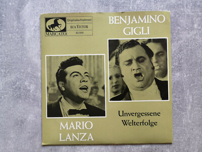 Unvergessene Welterfolge - Mario Lanza - Single 7''  Vinyl: VG++ bis NM-