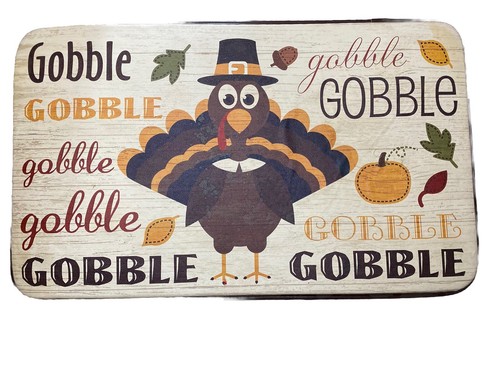 Zerbino tacchino gobbling ringraziamento casa pavimento bagno casa RIPARAZIONE BATTERIA - Foto 1 di 6