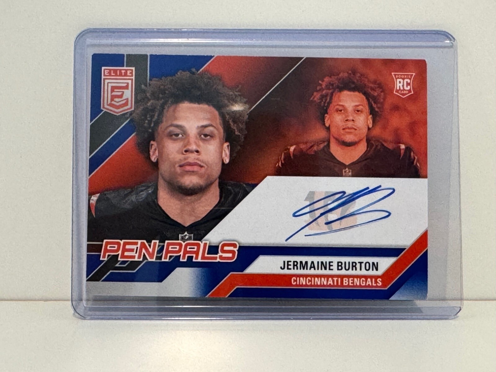2024 Panini Donruss Elite - Pen Pals Blue Jermaine Burton (AU, RC) #PAL-JBU