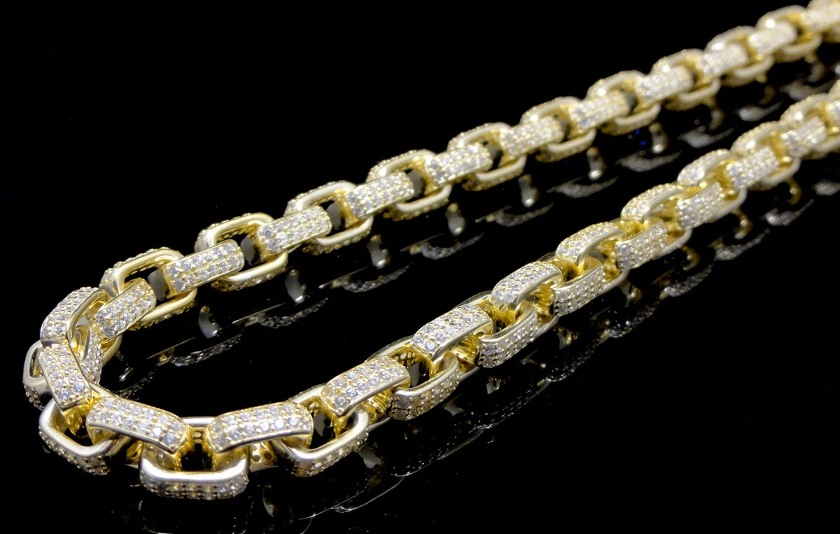 Mens gold deals chain necklace ebay