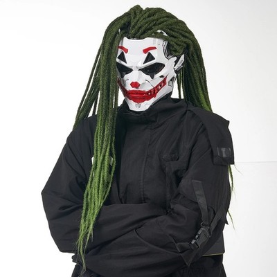 Cyberpunk Joker Masks with Clown Braids Cosplay Clown Costume