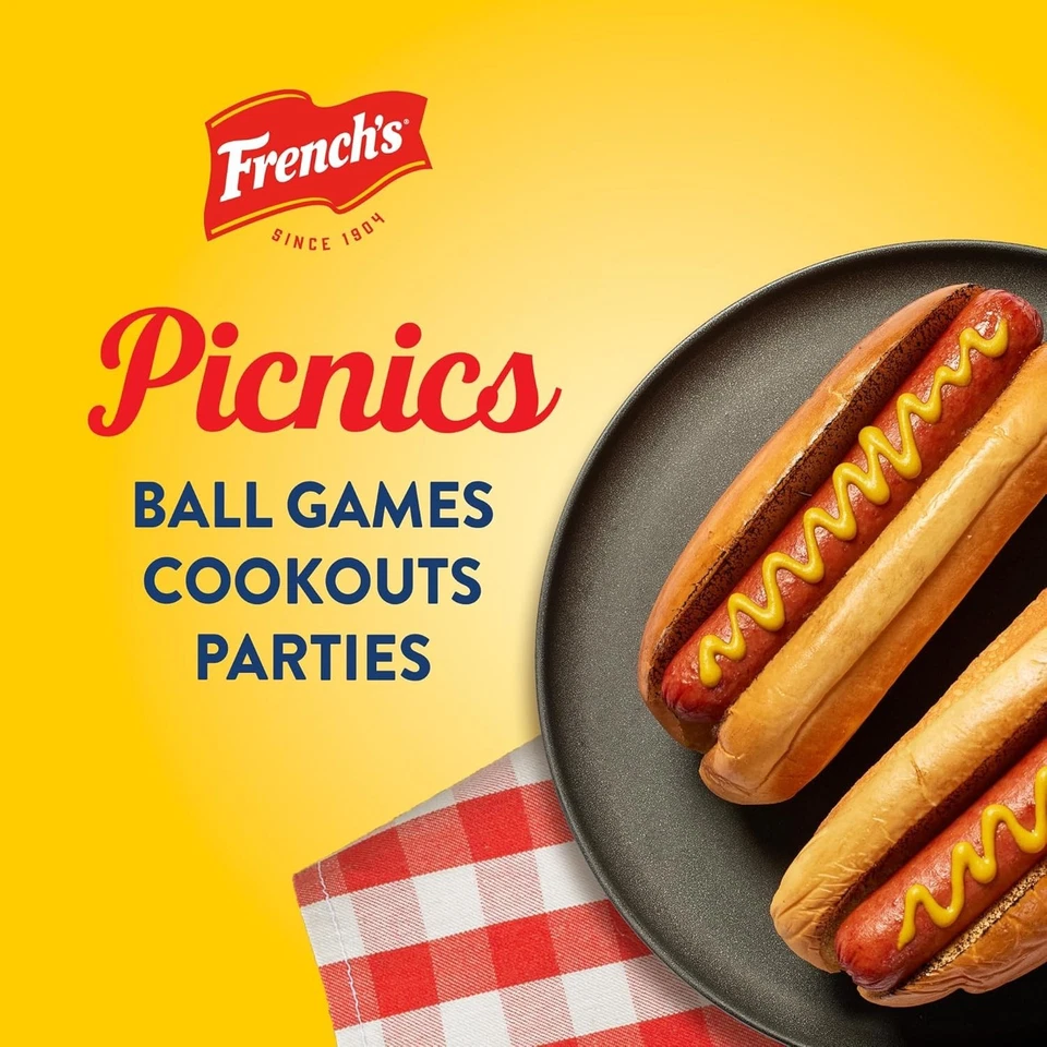 French's Classic желтая горчица, 105 унций - один 105 унций оптовый контейнер острый - Изображение 4 из 4