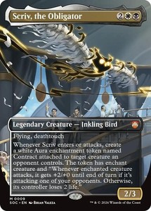 Scriv, the Obligator (Borderless) - Commander: Secrets of Strixhaven #9 Mythic