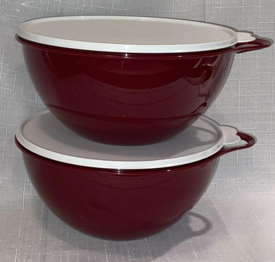 Tupperware Thatsa Bowls!! 19 Cups Each NEW AND GET 2 BOWLS W/ LIDS NEW BORDEAUX