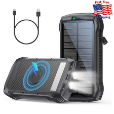 MOSKIZ 40000mAh Solar Power Bank, Wireless Portable Charger QC3.0 PD 20W