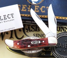 Case XX Select Pocket Hunter Knife 2000 Tested Red MIB Select Tin & Brochure! NR