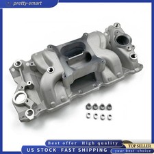 Aluminum Dual Plane Intake Manifold For Chevy 350 1955-1995 Small Block