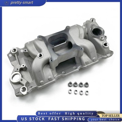 Aluminum Dual Plane Intake Manifold for Chevy 350 1955-1995 Small Block