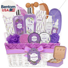 Bath Gift Set for Women, 19 Pcs Skin Care Set Lavender  Jasmine Scent XL Spa Gi