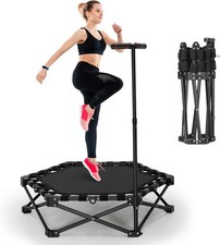 Fitness Trampolin klappbar Mini Trampoline Tragfähigkeit 150 KG 3 verstellbare