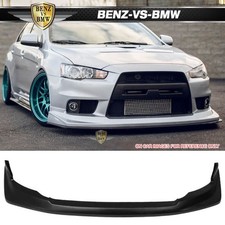 Fit 08-15 Mitsubishi Lancer Evo 10 X Front Bumper Lip Spoiler V Style Pu Fit 08-15 Mitsubishi Lancer Evo 10 X Front Bumper Lip Spoiler V Style Pu