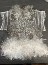 silver/white prom dress.