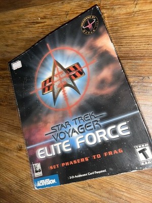 Star Trek Voyager - Elite Force PC CD-ROM, 2000 Big Box Game - Cib - Minor Wear