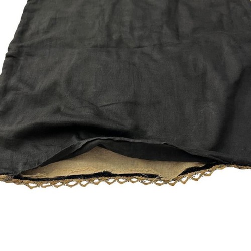 Funda de Almohada Enganchada Hecha a Mano Vintage Terciopelo Negro Perro “Quiero a Mi Mamá” 17”x16” - Imagen 6 de 10