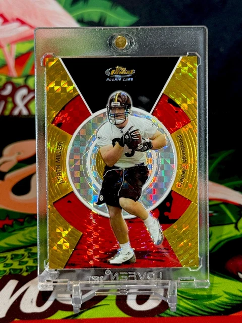 2005 Topps Finest Heath Miller Gold Xfractor /10 ROOKIE RC Refractor