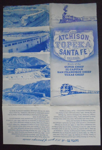 1971 ATCHISON TOPEKA SANTA FE FERROVIA brochure pieghevole contenuto originale RARA - Foto 5 di 13