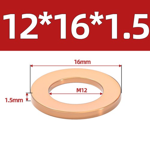 M3 - M60 Metric Copper Sealing Washers Flat Gasket Rings Form A DIN 7603 A - - Picture 72 of 135
