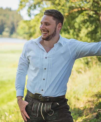 OS Trachten Übergrößen Langarmhemd Weiß mit 2x2 Biesen 3XL-6XL - Picture 5 of 12