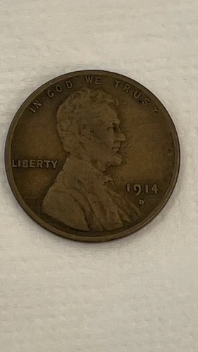 1914-D Lincoln Wheat Cent Penny VG/F KEY Date