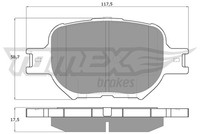 Tomex Brakes Bremsbelagsatz, Scheibenbremse Tx 15-62 FüR Toyota