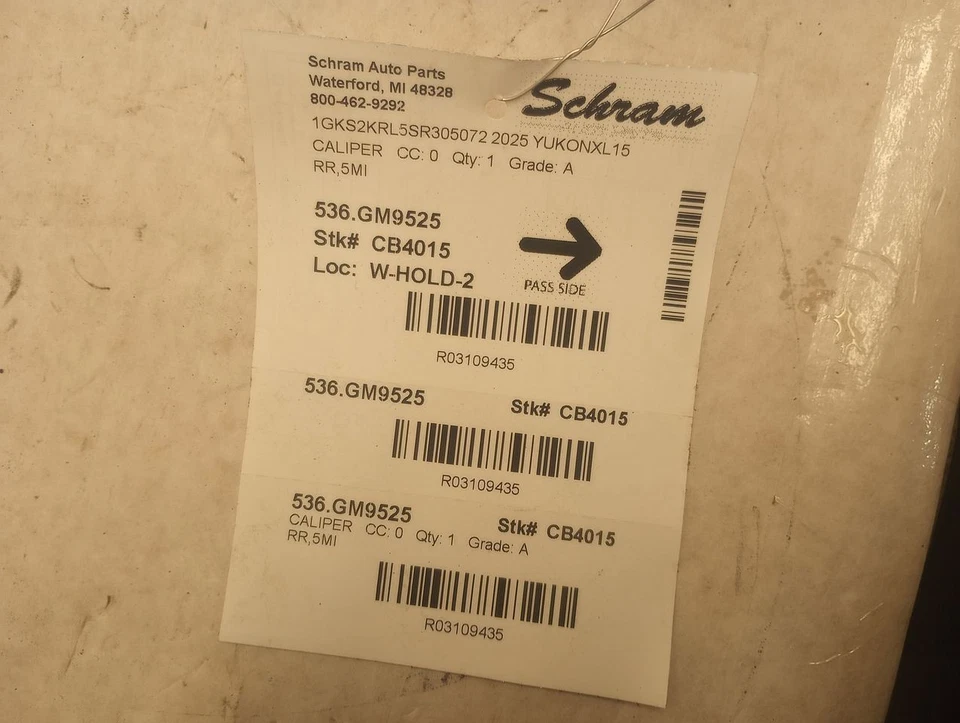 Passenger Right Rear Caliper For 2025 GMC Yukon XL 1500 3109435 - Image 4 of 4