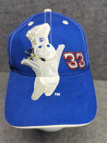 Vintage 2000 Y2K Pillsbury Doughboy 33 Racing Snapback Hat Nascar Blue - Picture 3 of 7