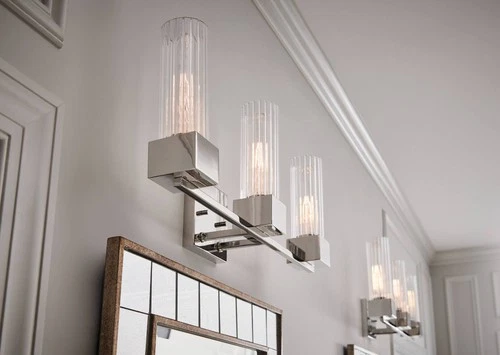 Hinkley Xander 23" Wide Polished Nickel 3-Light Bath Light - Picture 6 of 10