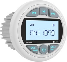 Bluetooth Marine Stereo Receiver Waterproof Gauge Radio System - Digital MP3 Pla
