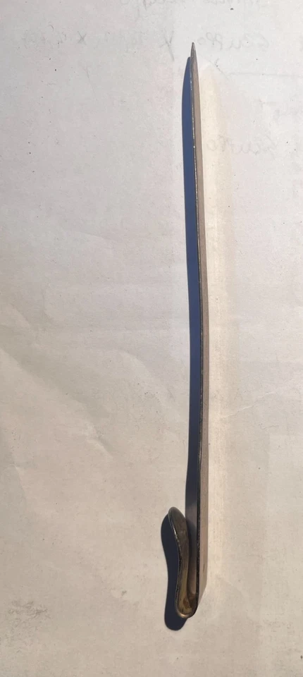 Segnalibro Tagliacarte in Metallo Argentato con punzonatura sul retro OLRI - Immagine 2 di 3