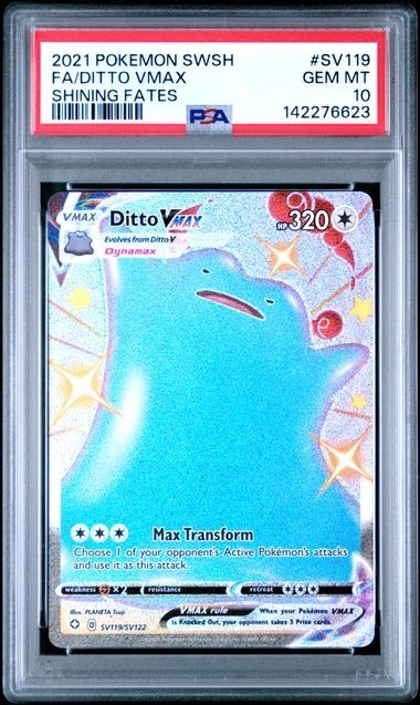 PSA 10 DITTO VMAX SV119 SHINING FATES SHINY VAULT SWORD & SHIELD POKEMON