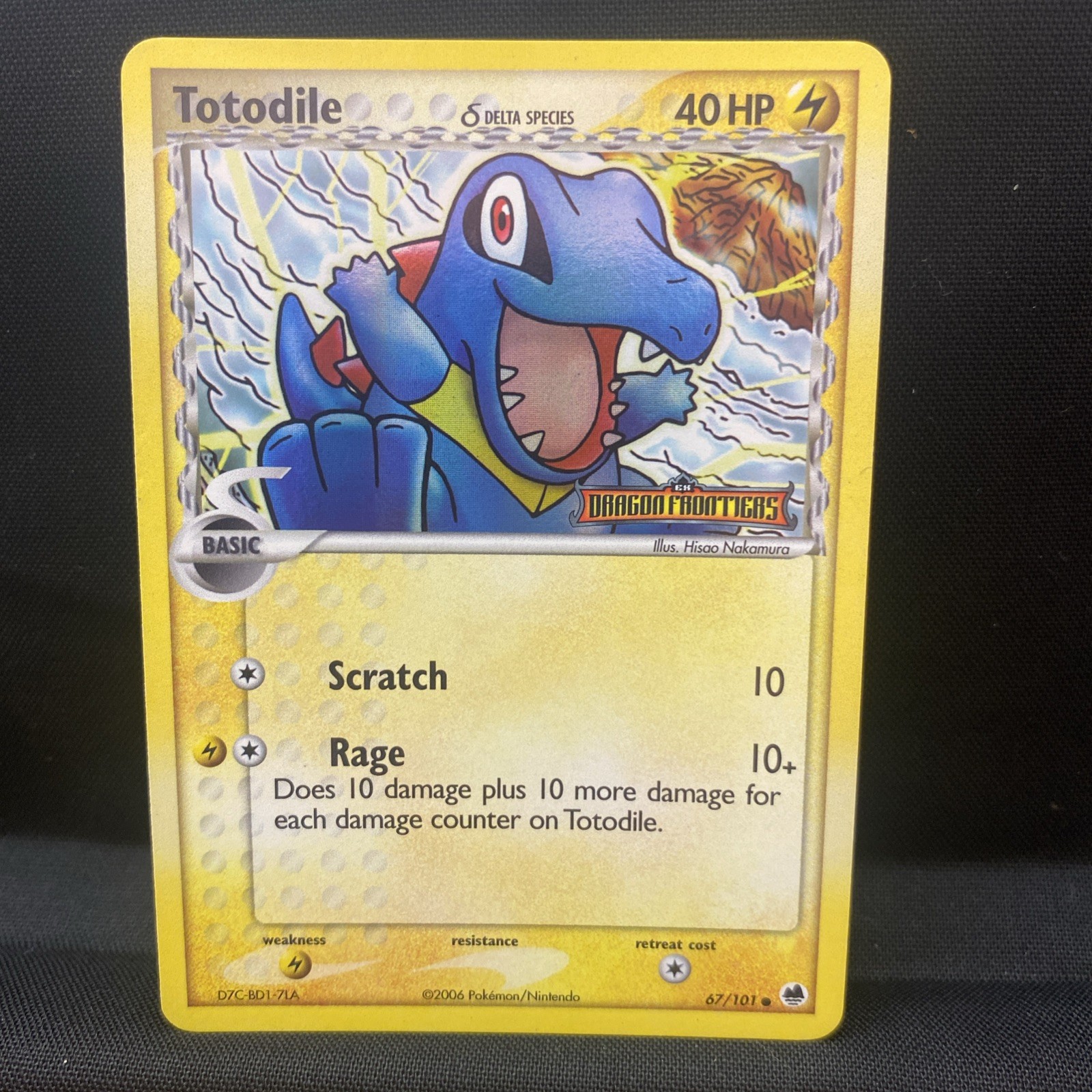 Totodile 67/101 Reverse Holo Stamp Pokemon TCG Card EX Dragon Frontiers NICE!!