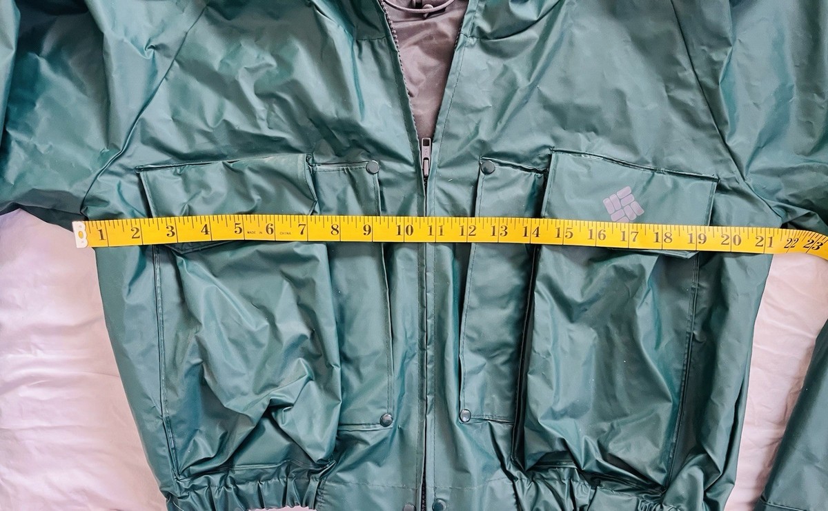 Vintage Columbia Wading Fly Fishing Shell Jacket Large Zip 80s