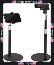 All Metal Webcam  Smartphone Desk Stand with 360  Swivel, Adjustable Height