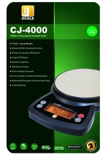 CJ-4000 Compact Digital Weigh Scale 4000G X 0.5G PCS Jscale Black AC Adapter