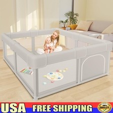 Large Baby Playpen Safe Indoor Outdoor Play Yard Easy Assembly Mesh Design New