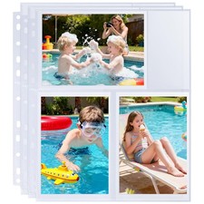 30 Pack 4x6 Photo Album Refill Pages 3 Ring Binder 180 Pockets Double Sided