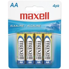 Maxell 723465 - LR64BP Alkaline Batteries AA; 4 pk; Carded