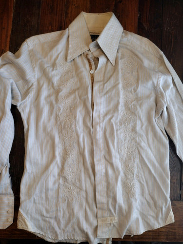 English Laundry Hemd gelb & weiß Streifen bestickt Bündchen Kragen Medium - Bild 2 von 13