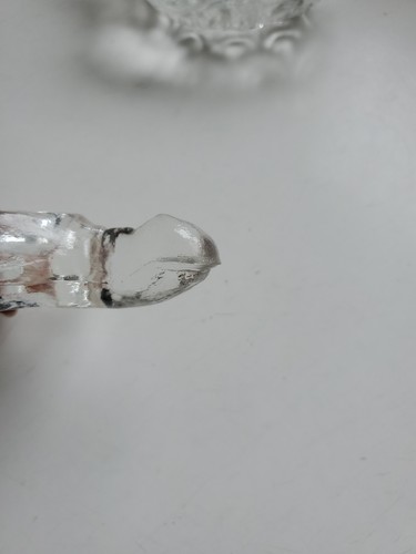 Vintage LE Smith Clear Glass Shell Turtle Fairy Lamp Light Candle Holder 2 pc - Picture 7 of 10