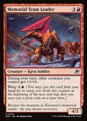 Memorial Team Leader~0144~NM~(EOE) - Edge of Eternities~MTG