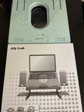 laptop stand,ergonomic notebook riser desk 9-level adjustable with foldable legs