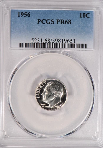 1956 Roosevelt Dime Proof PCGS PR68 PF 68 Gem Silver Coin 10C