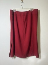 Talbots Women Vintage Wool Straight Maxi Skirt RED SIZE 6